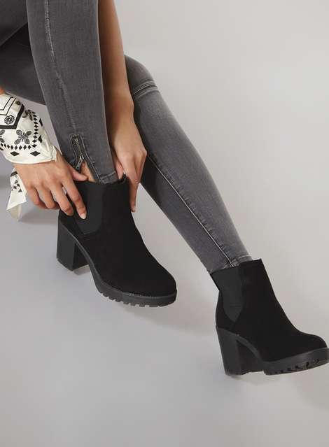 Black 'Mintie' Chunky Boots